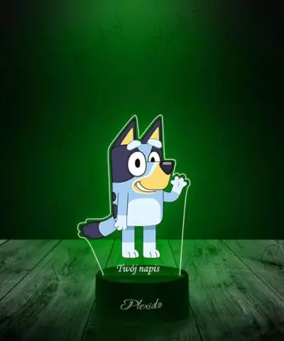 Lampka LED 3D Plexido z Nadrukiem Bluey Pies - 3