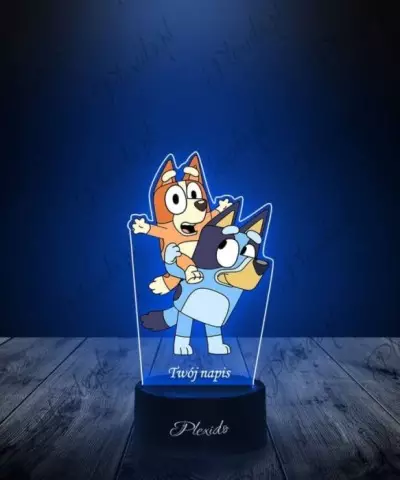 Lampka LED 3D Plexido z Nadrukiem Blue i Bingo - 1