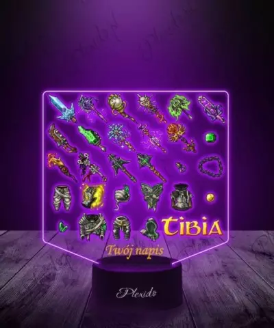Lampka LED 3D Plexido z Nadrukiem Tibia Akcesoria - 2