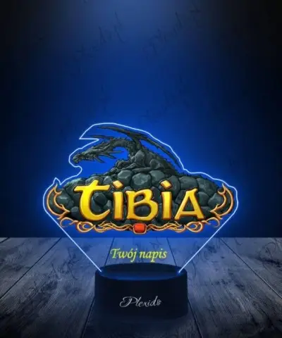 Lampka LED 3D Plexido z Nadrukiem Tibia Logo - 3