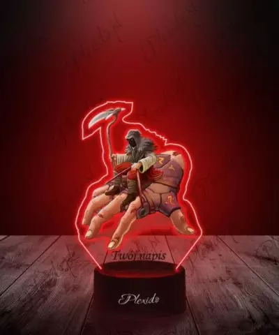 Lampka LED 3D Plexido z Nadrukiem Tibia The Hellgrip - 3