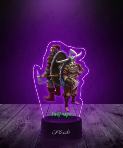 Lampka LED 3D Plexido z Nadrukiem Gra Tibia Nordi - 2