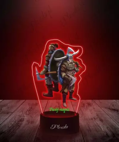 Lampka LED 3D Plexido z Nadrukiem Gra Tibia Nordi - 3