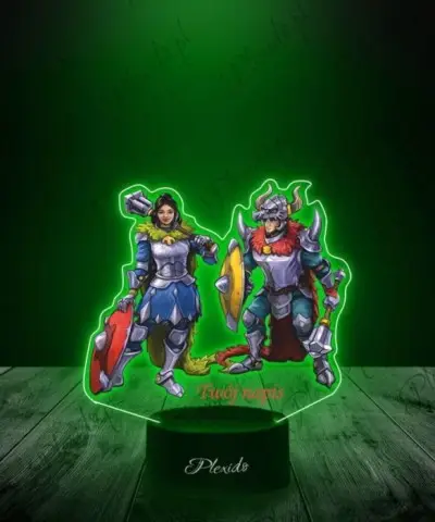 Lampka LED 3D Plexido z Nadrukiem Tibia Dragon Knight - 2