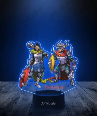 Lampka LED 3D Plexido z Nadrukiem Tibia Dragon Knight - 3