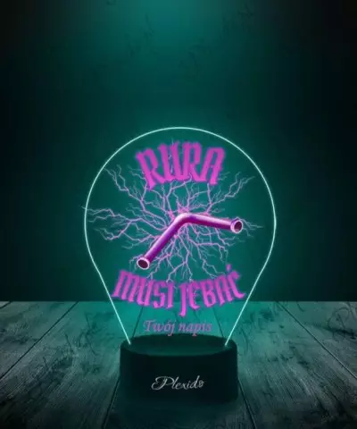 Lampka LED 3D Plexido z Nadrukiem Vixa Techno Rura - 1