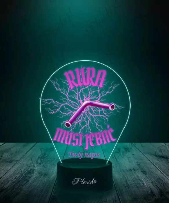 Lampka LED 3D Plexido z Nadrukiem Vixa Techno Rura - 1