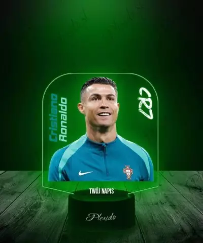 Lampka LED 3D Plexido z Nadrukiem Cristiano Ronaldo Piłkarz - 2