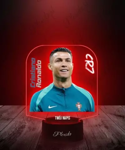 Lampka LED 3D Plexido z Nadrukiem Cristiano Ronaldo Piłkarz - 3