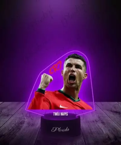 Lampka LED 3D Plexido z Nadrukiem Sportowiec Cristiano Ronaldo - 3