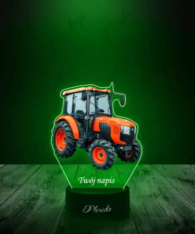 Lampka LED 3D Plexido z Nadrukiem Traktor Kubota L1-522 - 3