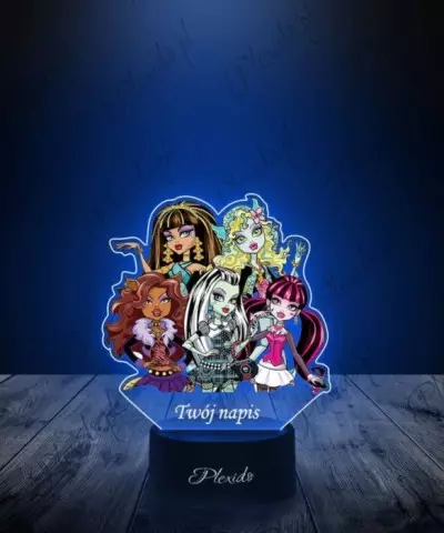 Lampka LED 3D Plexido z Nadrukiem Bajka Monster High - 2