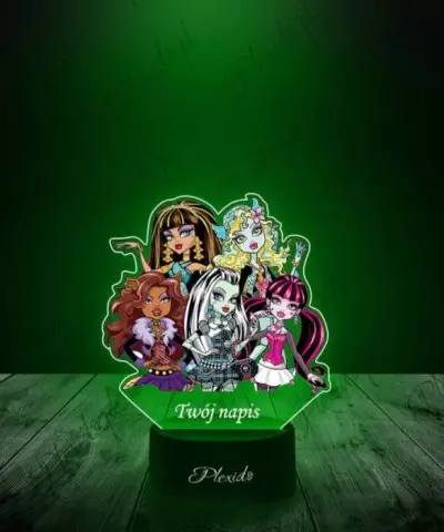 Lampka LED 3D Plexido z Nadrukiem Bajka Monster High - 3