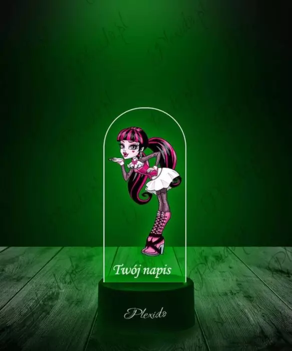 Lampka LED 3D Plexido z Nadrukiem Monster High Draculaura - 1