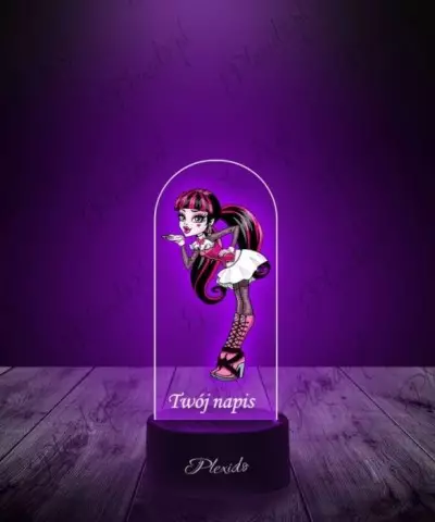 Lampka LED 3D Plexido z Nadrukiem Monster High Draculaura - 2