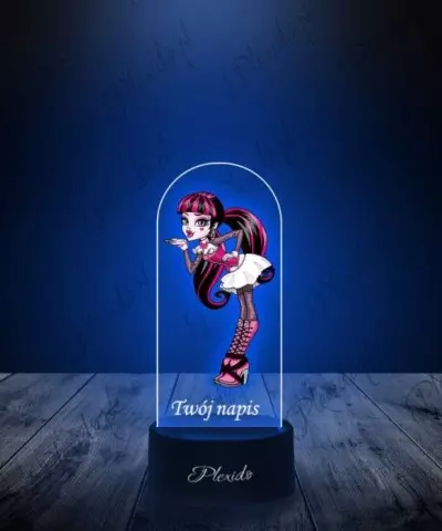 Lampka LED 3D Plexido z Nadrukiem Monster High Draculaura - 3