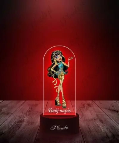 Lampka LED 3D Plexido z Nadrukiem Monster High Cleo De Nile - 3