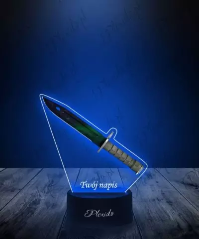 Lampka LED 3D Plexido z Nadrukiem CSGO Bayonet Gamma Doppler Phase - 2