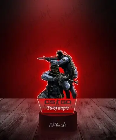 Lampka LED 3D Plexido z Nadrukiem Gra CSGO Antyterroryści - 2