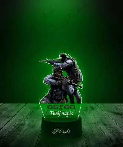 Lampka LED 3D Plexido z Nadrukiem Gra CSGO Antyterroryści - 3