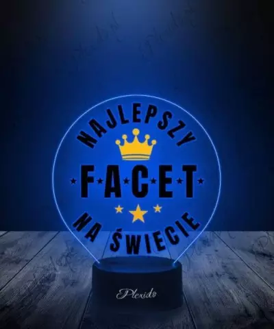 Lampka LED 3D Plexido z Nadrukiem Dzień Chłopaka Mężczyny Upominek - 2