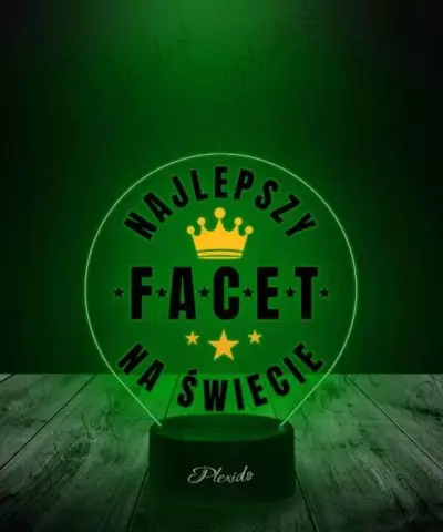 Lampka LED 3D Plexido z Nadrukiem Dzień Chłopaka Mężczyny Upominek - 3
