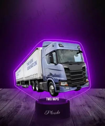 Lampka LED 3D Plexido z Nadrukiem Ciężarówka Scania R560 - 2