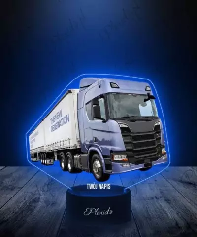 Lampka LED 3D Plexido z Nadrukiem Ciężarówka Scania R560 - 3