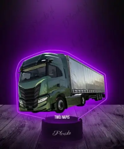 Lampka LED 3D Plexido z Nadrukiem Ciężarówka Iveco S-Way - 3