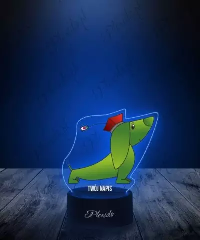 Lampka LED 3D Plexido z Nadrukiem Jamnik na Autobus - 2