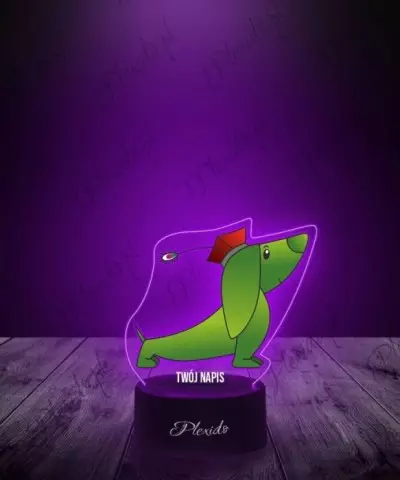 Lampka LED 3D Plexido z Nadrukiem Jamnik na Autobus - 3