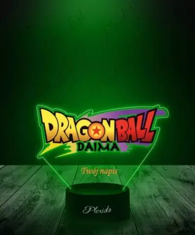 Lampka LED 3D Plexido z Nadrukiem Anime Dragon Ball Daima Logo - 1