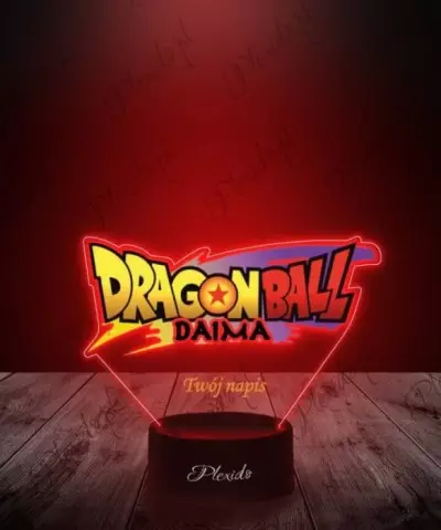 Lampka LED 3D Plexido z Nadrukiem Anime Dragon Ball Daima Logo - 2