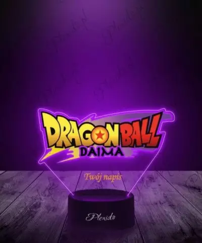 Lampka LED 3D Plexido z Nadrukiem Anime Dragon Ball Daima Logo - 3
