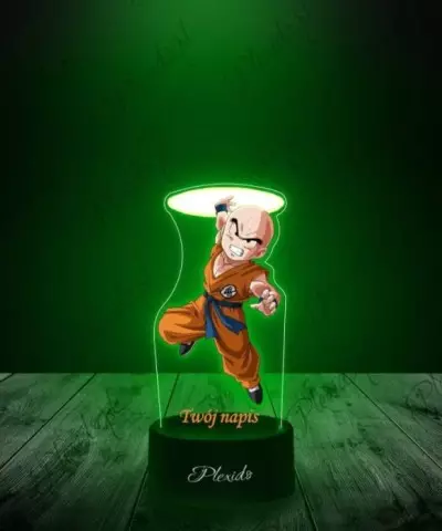 Lampka LED 3D Plexido z Nadrukiem Anime Dragon Ball Dima Krillin - 2