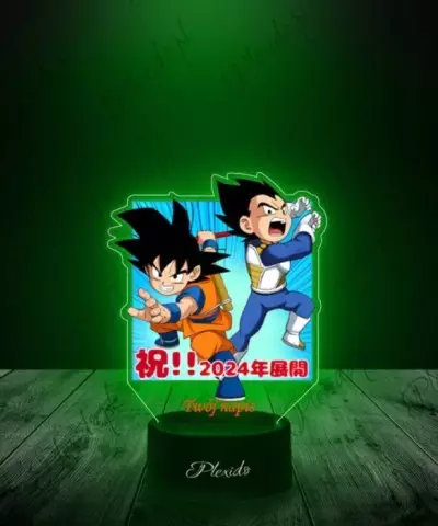 Lampka Na Biurko z Nadrukiem Prezent Anime Dragon Ball Daima Goku Vegeta - 2