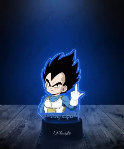 Lampka LED 3D Plexido z Nadrukiem Prezent Anime Dragon Ball Daima Vegeta - 2