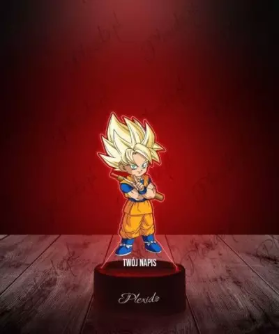 Lampka LED 3D Plexido z Nadrukiem Prezent Anime Dragon Ball Super Saiyan - 2