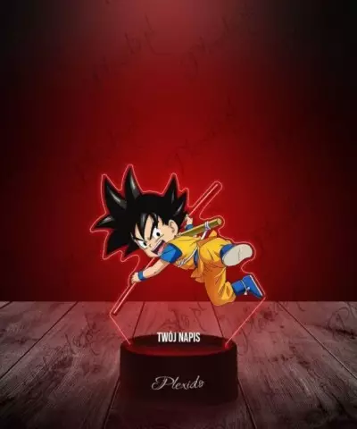 Lampka LED 3D Plexido z Nadrukiem Prezent Anime Dragon Ball Son Goku - 3