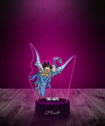 Lampka LED 3D Plexido z Nadrukiem Prezent Anime Dragon Ball Smok Goku - 1