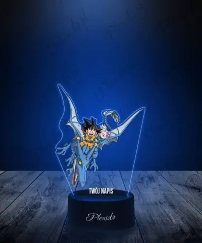 Lampka LED 3D Plexido z Nadrukiem Prezent Anime Dragon Ball Smok Goku - 3