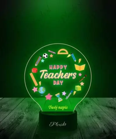 Lampka LED 3D Plexido z Nadrukiem Prezent na Dzień Nauczyciela - 2