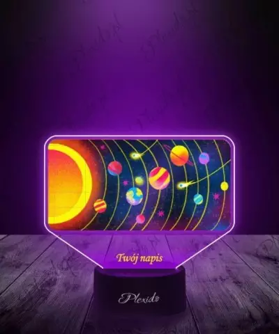 Lampka LED 3D Plexido z Nadrukiem Prezent Układ Słoneczny - 2