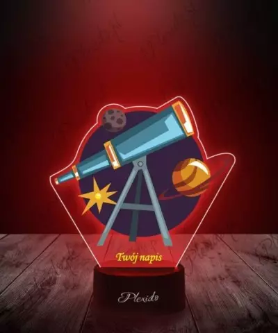 Lampka LED 3D Plexido z Nadrukiem Prezent Teleskop Luneta - 2