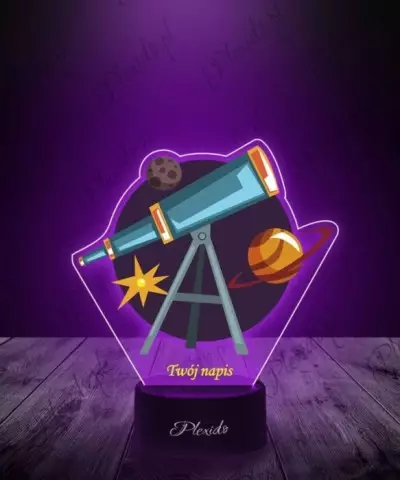 Lampka LED 3D Plexido z Nadrukiem Prezent Teleskop Luneta - 3