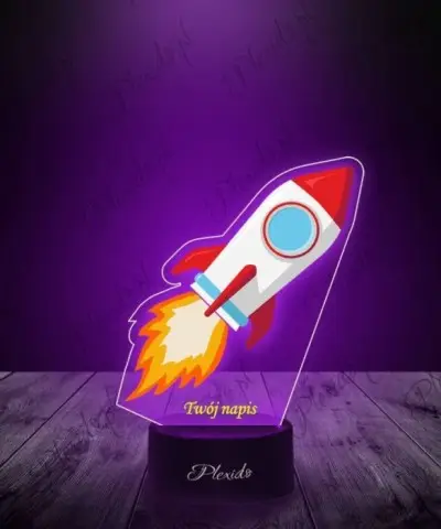 Lampka LED 3D Plexido z Nadrukiem Prezent Kosmos Rakieta - 2