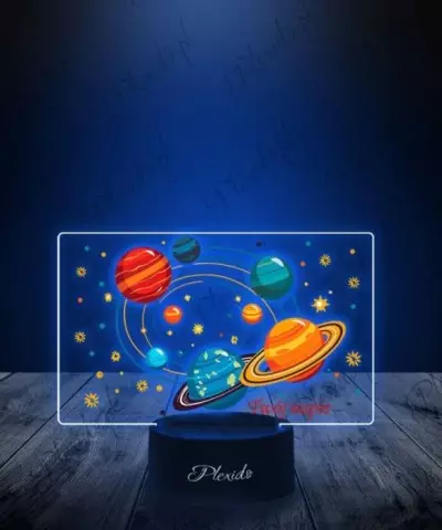 Lampka LED 3D Plexido z Nadrukiem Prezent Astronomia Układ Słoneczny - 3