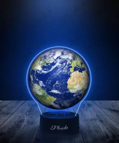 Lampka LED 3D Plexido z Nadrukiem Prezent Planeta Ziemia - 2