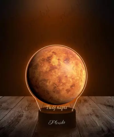 Lampka LED 3D Plexido z Nadrukiem Prezent Astronomia Planeta Wenus - 1