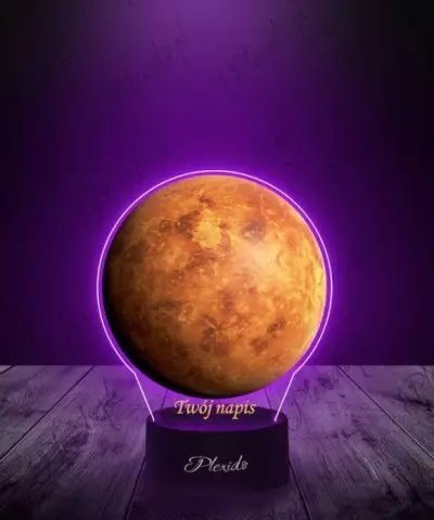 Lampka LED 3D Plexido z Nadrukiem Prezent Astronomia Planeta Wenus - 2